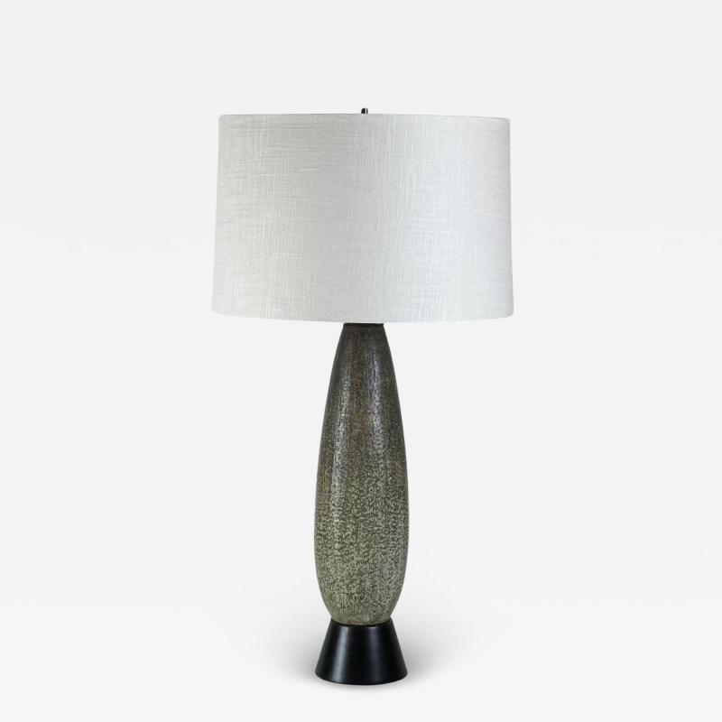 Studio Ceramic Lamp with Custom Linen Shade and Diffuser