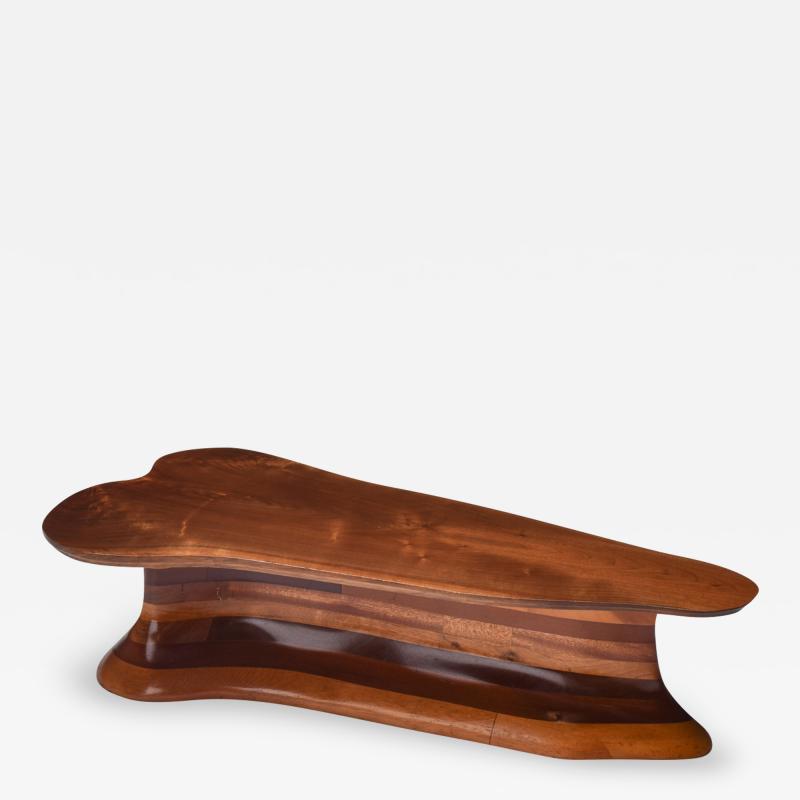 Studio Craft Solid Wood Coffee Table Mid Century Modern Era USA 1970s