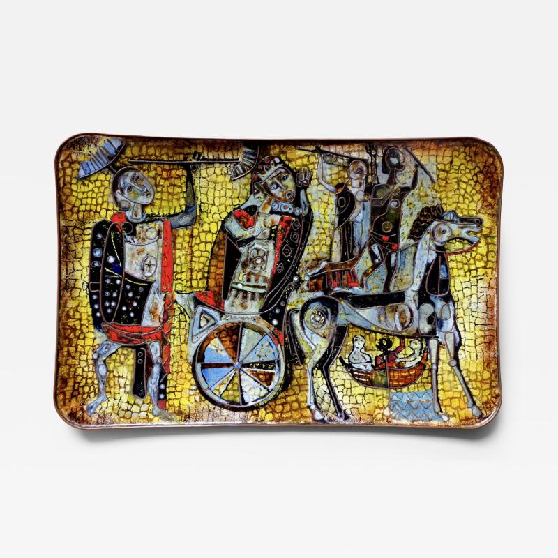 Studio Del Campo Studio del campo enamel on copper wall hanging platter Italy