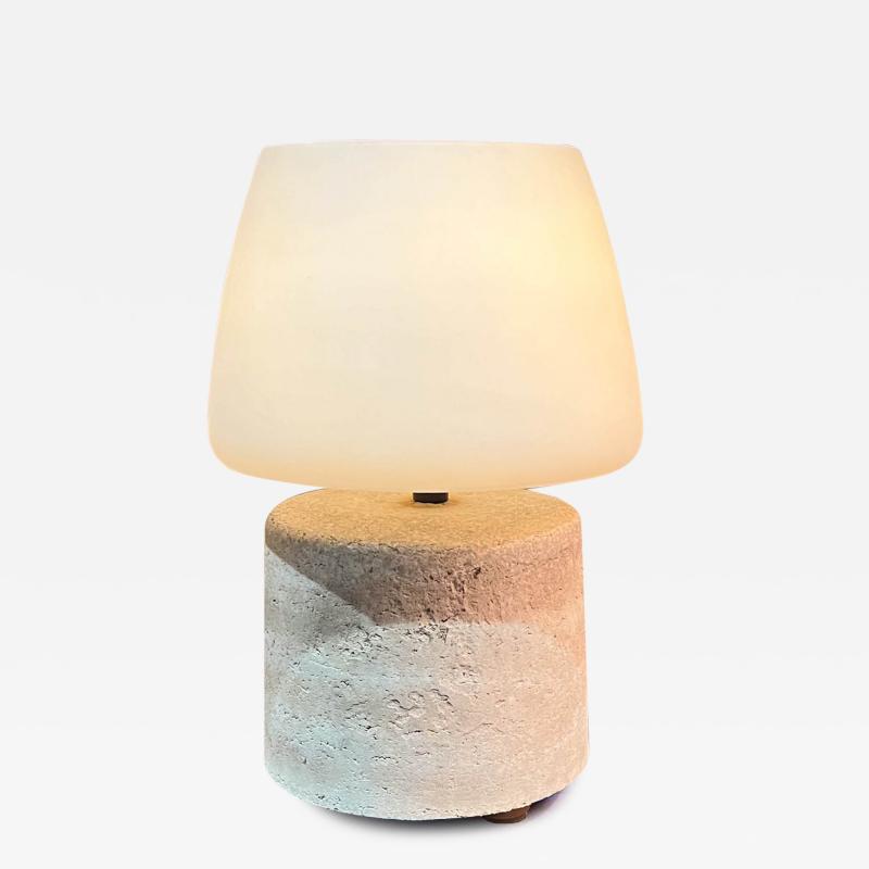Studio Table Lamp Rammed Earth Frosted Glass Shade