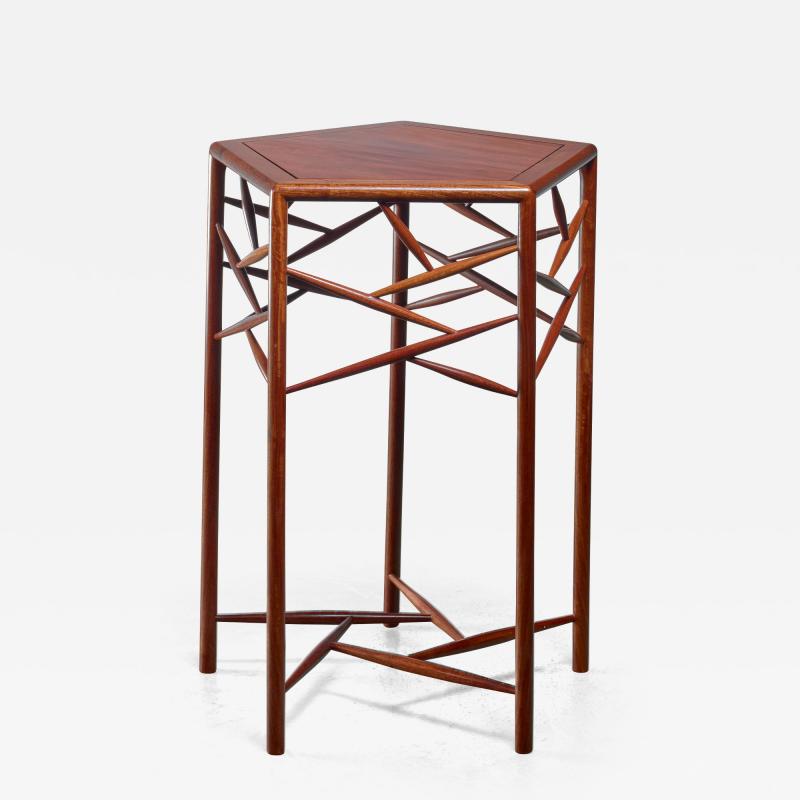 Studio craft wood side table American 1960s