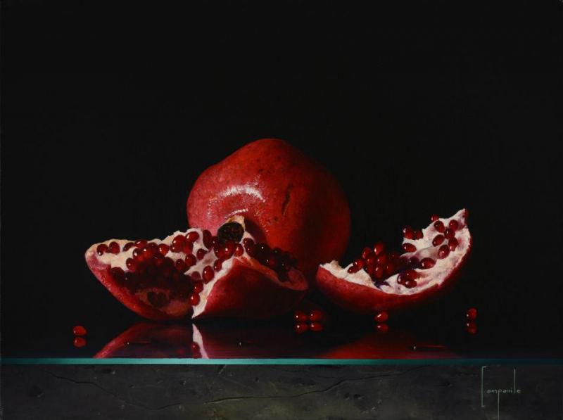 Study of Pomegranate Contemporary Still Life Giclee by Campanile