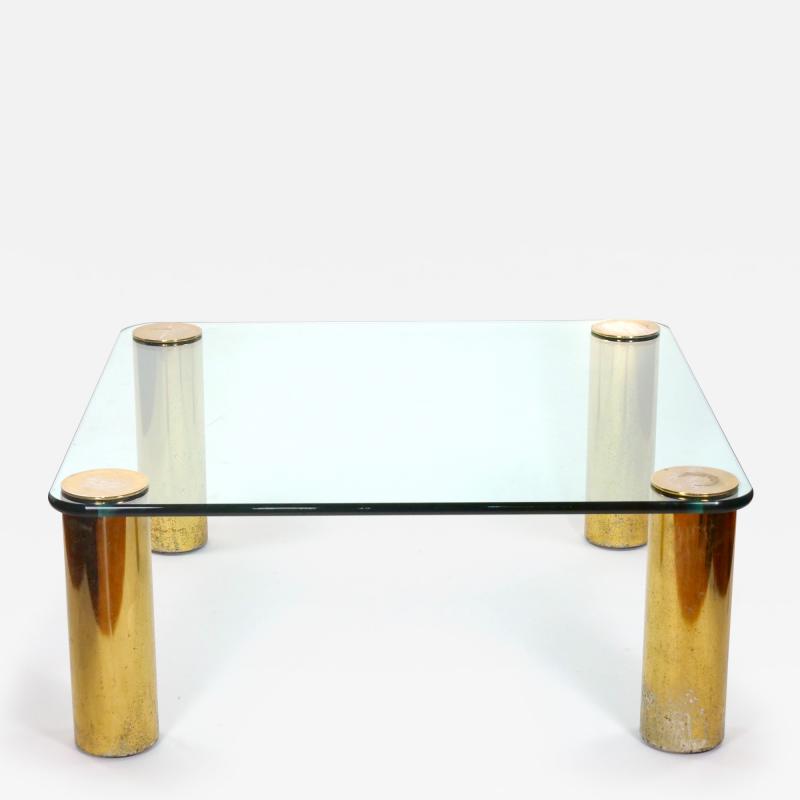 Stunning Brass Feet Glass Top Cocktail Table Attr Pace Collection