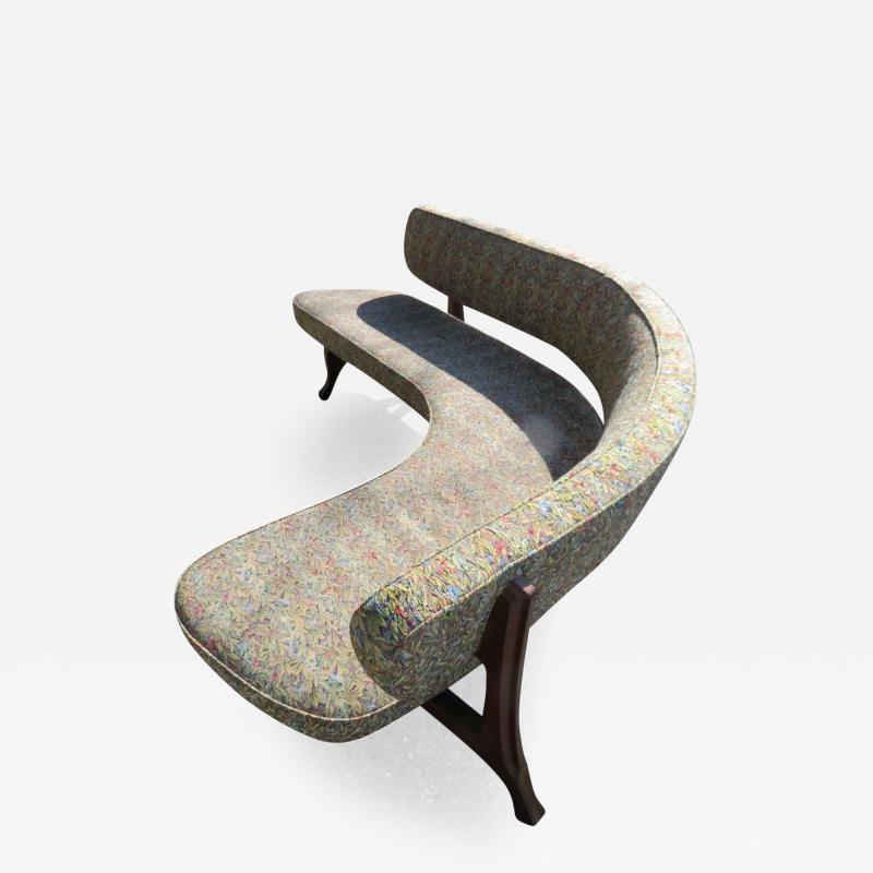 Stunning Curved Sculptural Floating Sofa Mid Century Modern