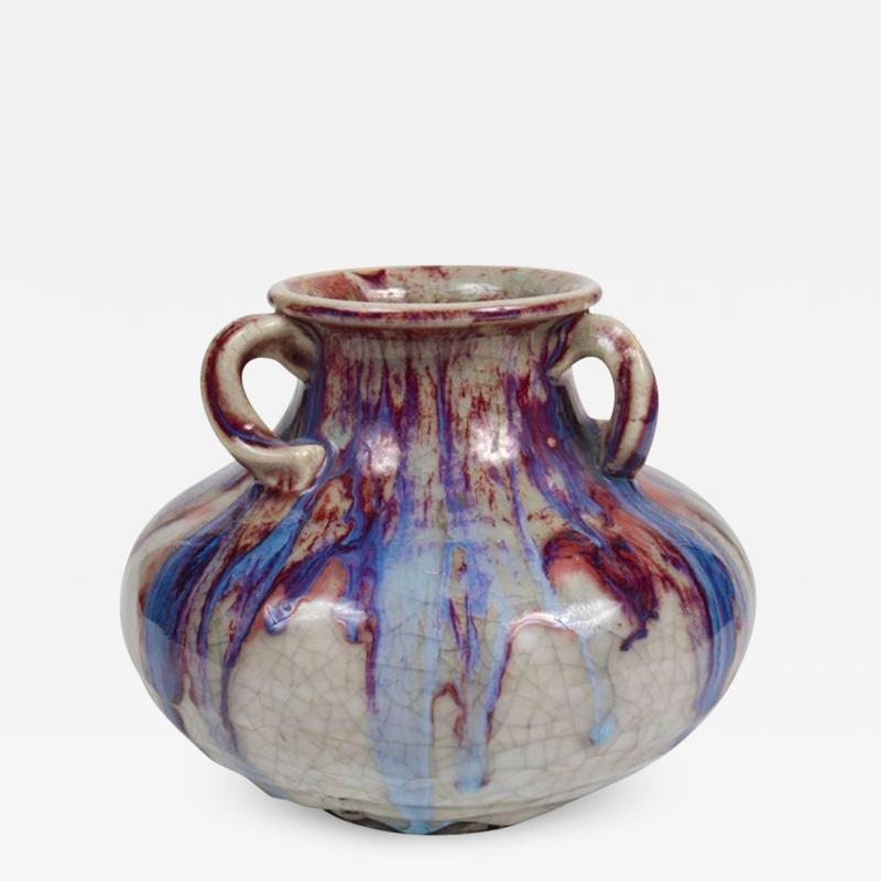 Stylish Japanese Flamb ceramic vase