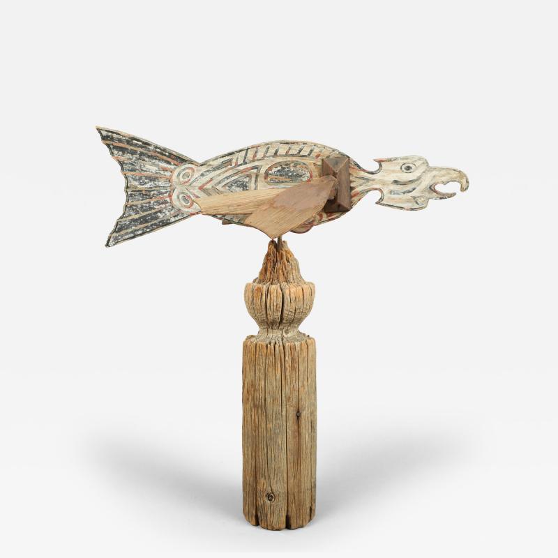 Stylized Folk Art Eagle Whirligig