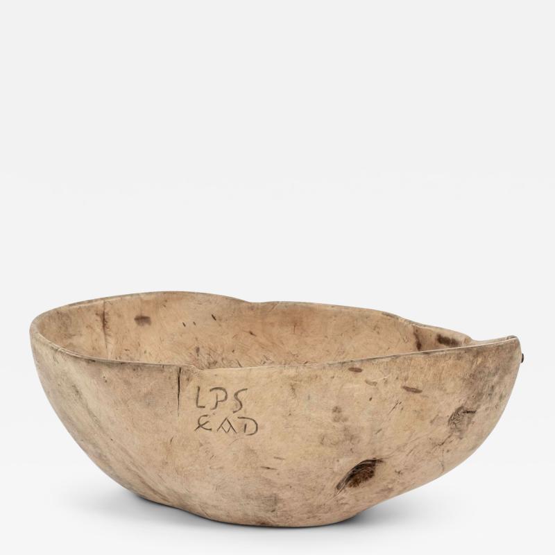 Sublime Organically Shaped Primitive 18th Century Scandavian Root Bowl