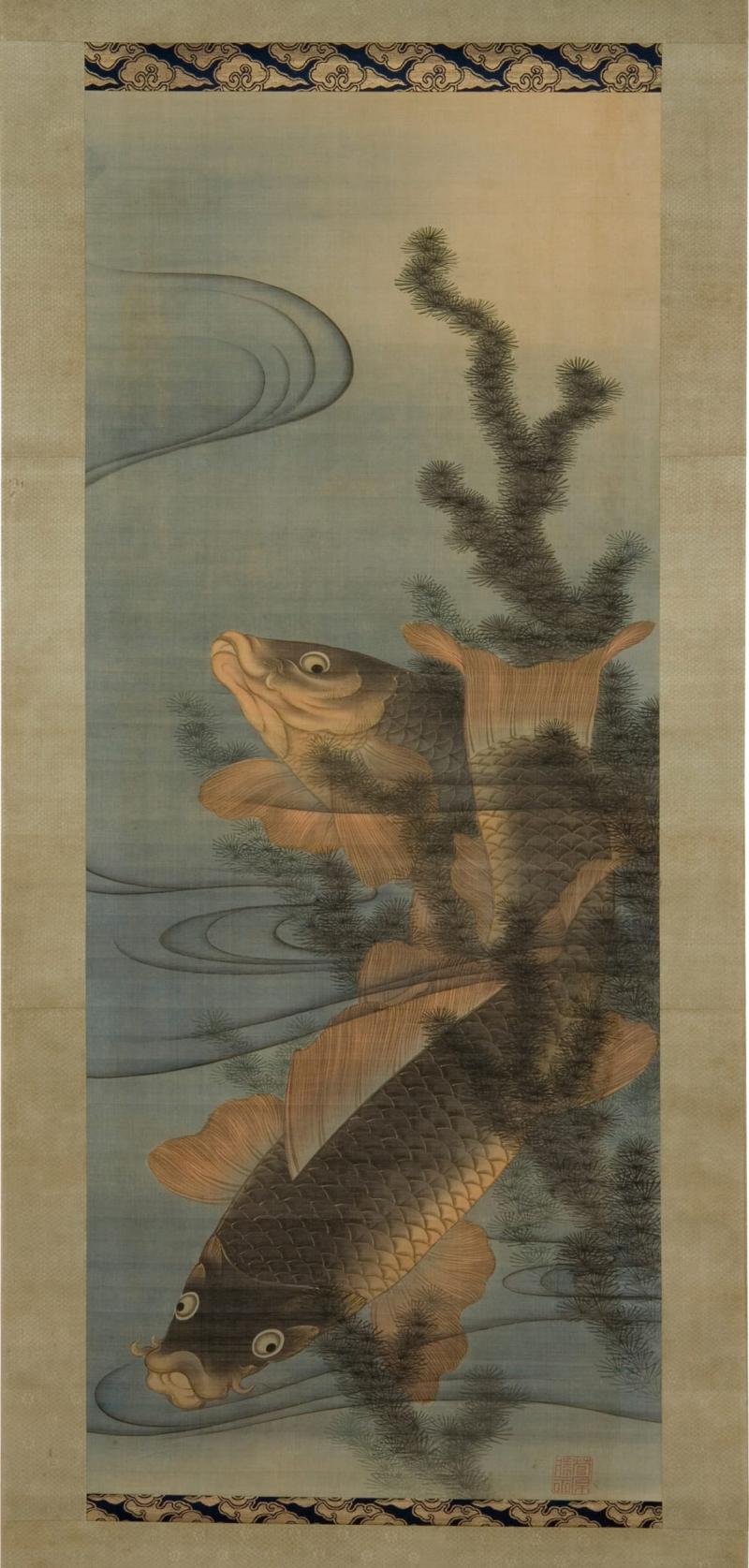 Sugawara Katsunaga Carp ca 1850