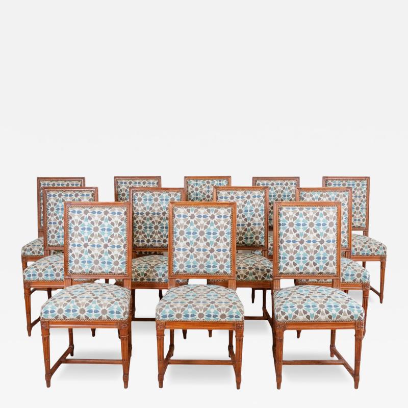 Suite of twelve Louis XVI style chairs