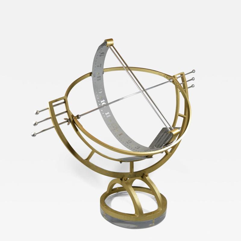 Sundial Sun Clock Modernist Mid Century Armillary