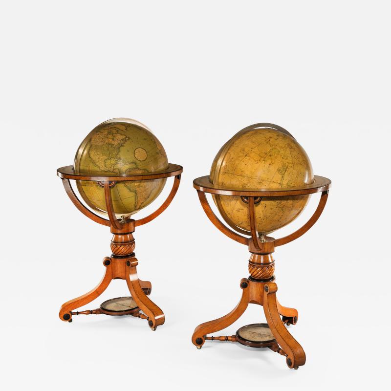 Superb Pair of Cary s 21 inch Terrestrial and Celestial Globes