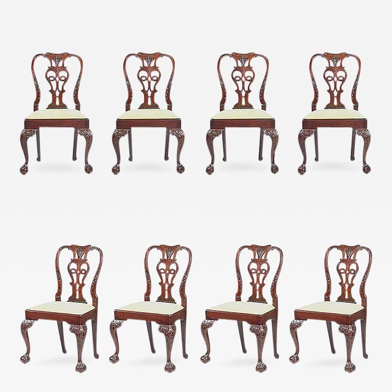 Superb Set of Eight George II Dining Chairs