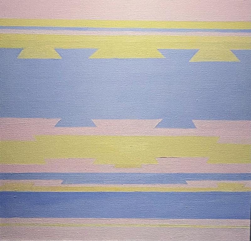 Susan Bleakley Untitled Pink Yellow and Blue