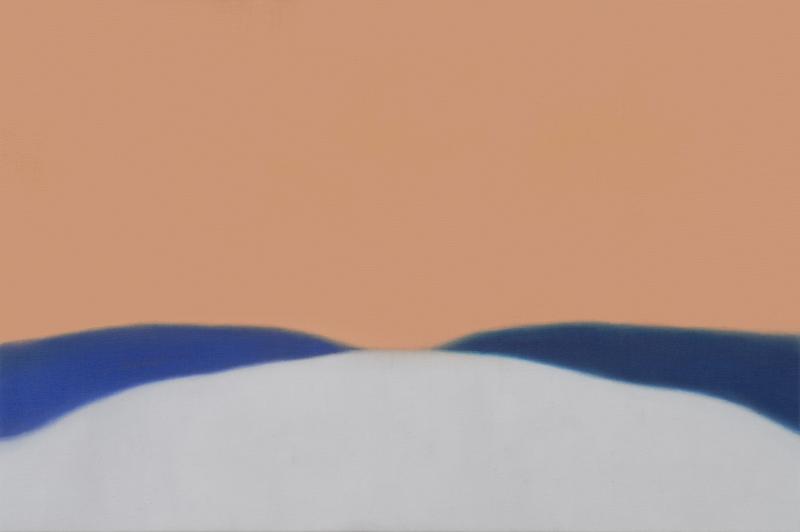 Susan Vecsey Untitled Bright Orange Blue 