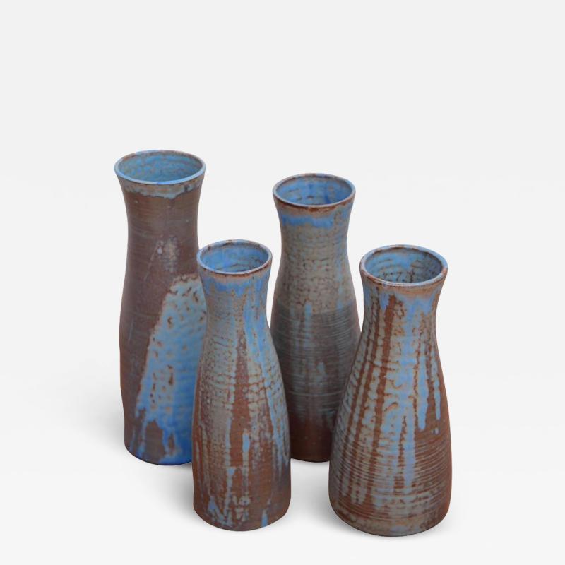 Susanne Protzmann Set of Four Huge Susanne Protzmann Ceramic Vases in Blue
