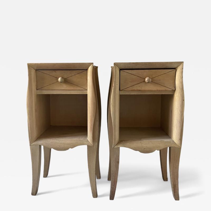 Suzanne Guiguichon Suzanne Guiguichon Pair of Stained Oak Nightstands circa 1940
