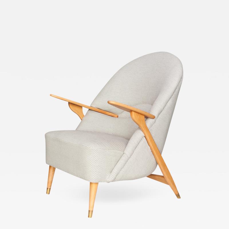 Svante Skogh Scandinavian Modern Lounge Chair by Svante Skogh for S ffle M belfabrik