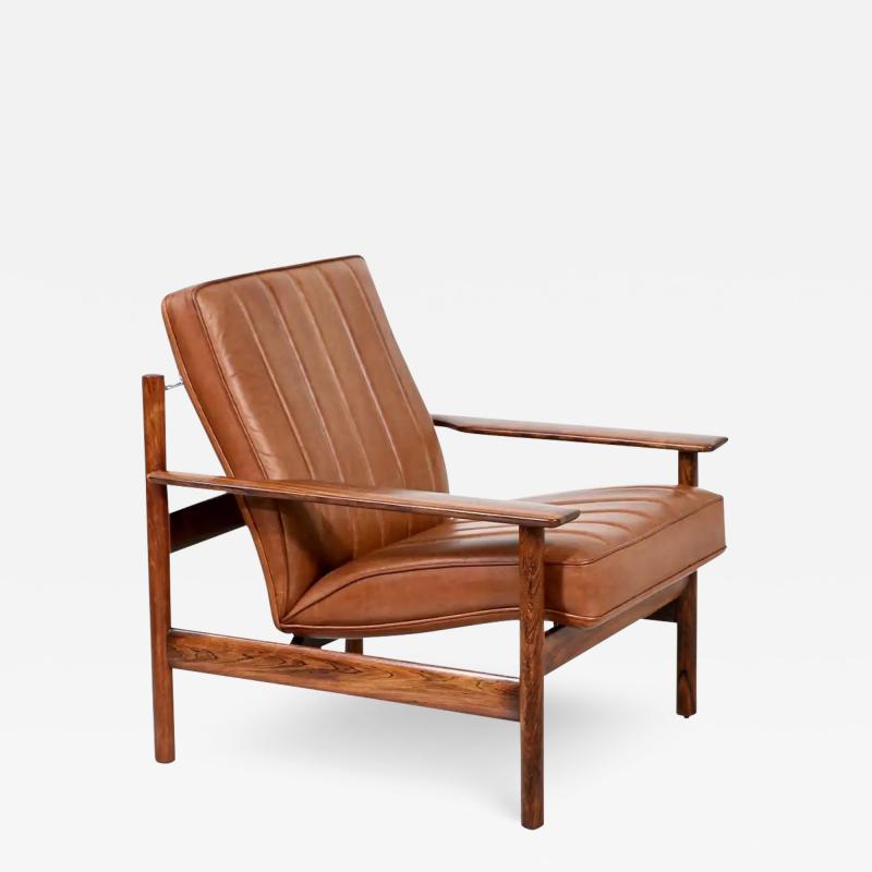 Sven Ivar Dysthe Sven Ivar Dysthe Model 1001 Rosewood Cognac Leather Lounge Chair Dokka M bler