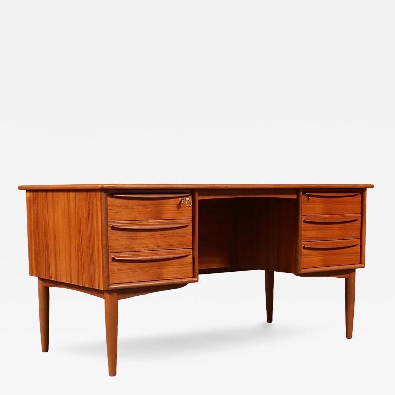 Svend A Madsen Teak Desk w Bookcase for Falster