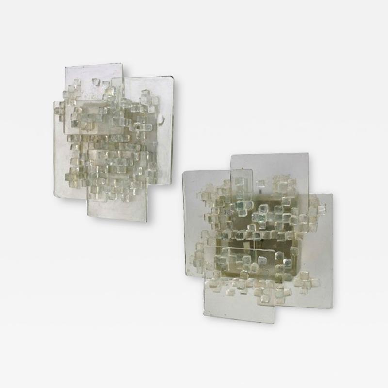 Svend Aage Holm Sorensen Brutalist Layered Sconces by Svend Aage Holm Sorenson