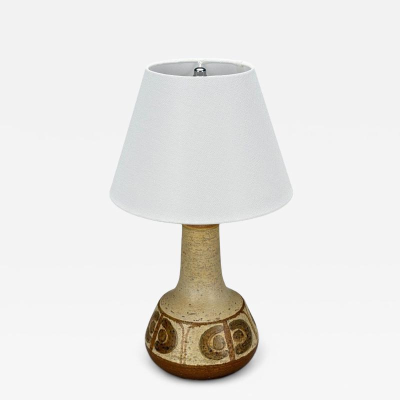 Svend Aage Jensen S holm Beige Ceramic Table Lamp Denmark 1970s