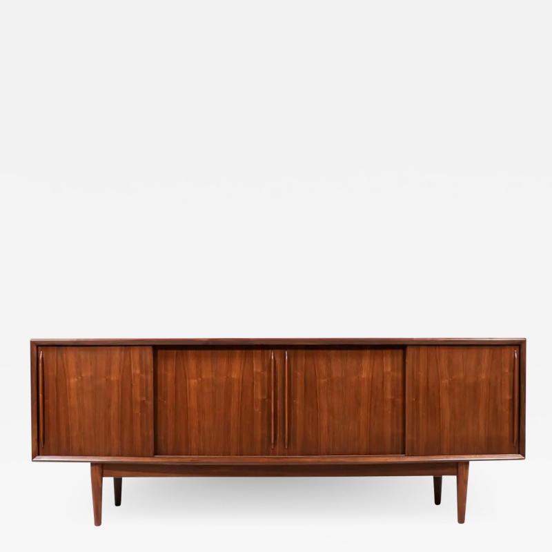 Svend Aage Madsen Svend A Madsen Curved Front Teak Credenza for H P Hansen