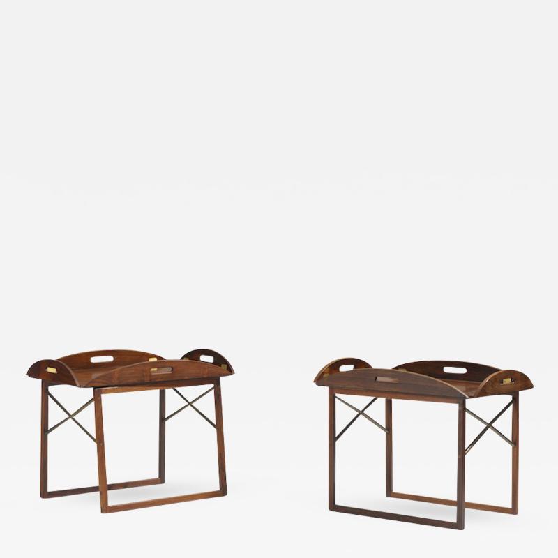 Svend Langkilde Pair of Rosewood Tray Tables by Svend Langkilde