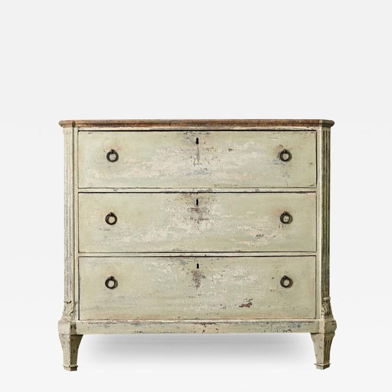 Swedish 18th Century Gustavian Painted Chest