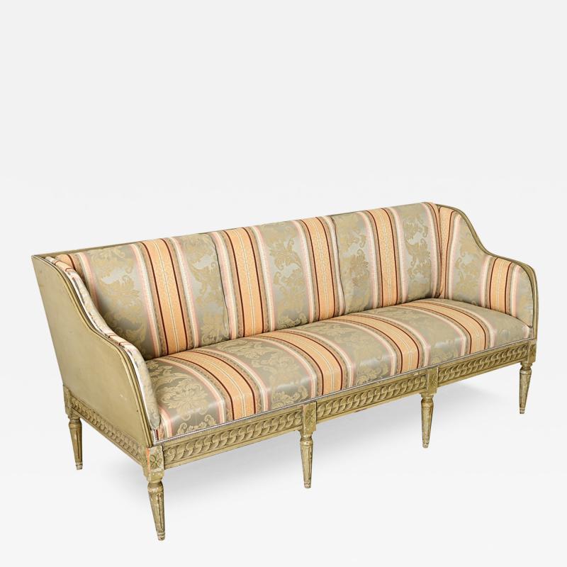 Swedish 18th Century Painted Upholstered Settee