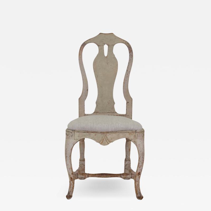 Swedish 18th Century Rococo Painted Chair