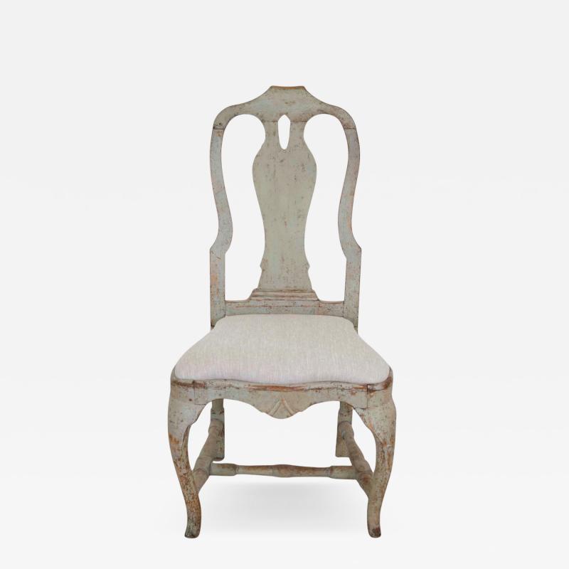 Swedish 18th Century Rococo Painted Chairs