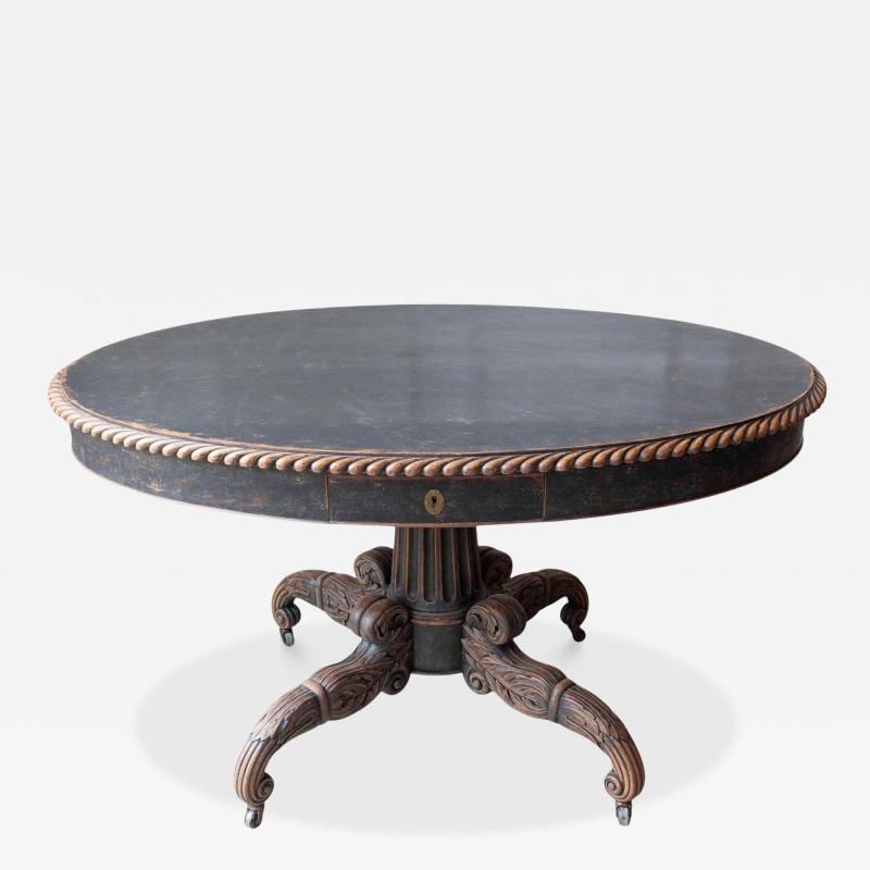 Swedish 19th Century Empire Oval Center Table circa 1830