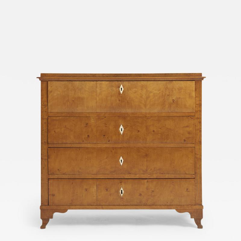 Swedish 19th Century Satin Birch Chest of Drawers