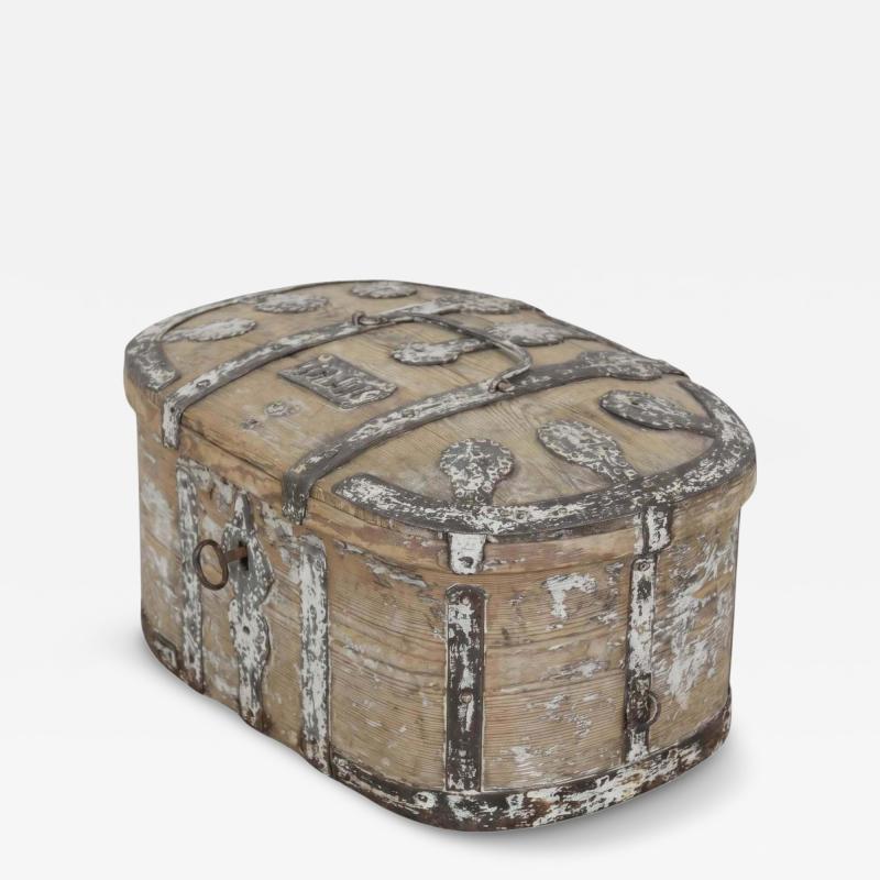 Swedish 19th Century Scraped Pine Strong Box