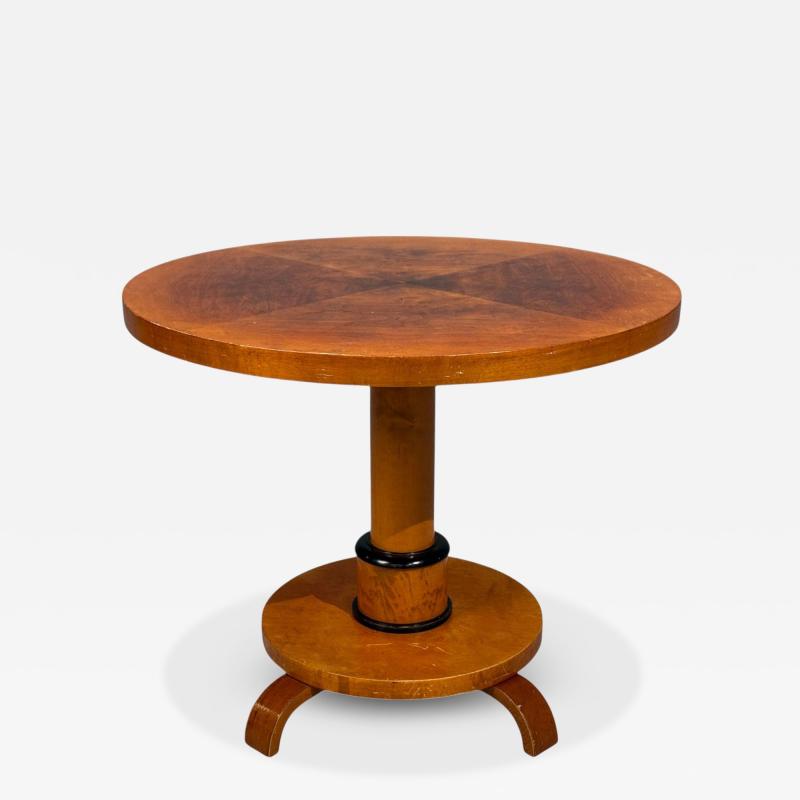 Swedish Art Deco End Table Birch Ebonized Wood Sweden 1930s