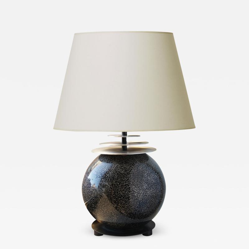 Swedish Art Deco Funkis Table Lamp in Enameled Steel and Brushed Aluminum