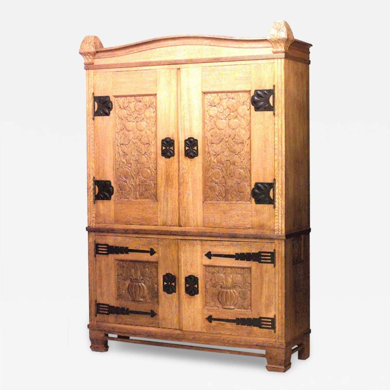 Swedish Carl Westman Arts Crafts Oak Cabinet