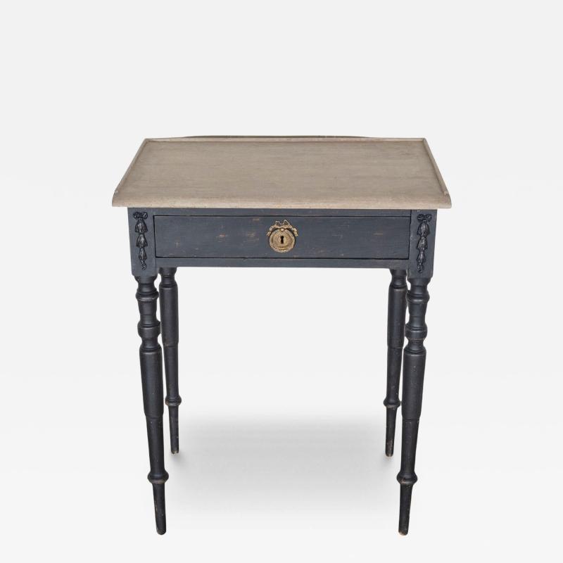 Swedish Console Table with Gallery Edge and Contrasting Painted Top circa 1880