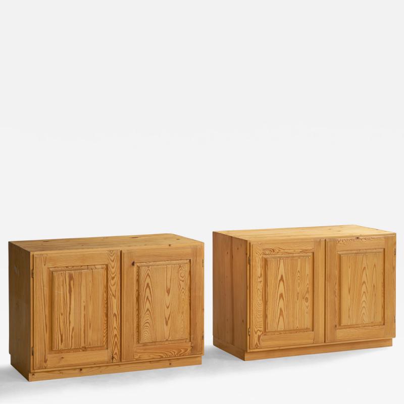 Swedish Designer Cabinets in Pine Sweden 1960s