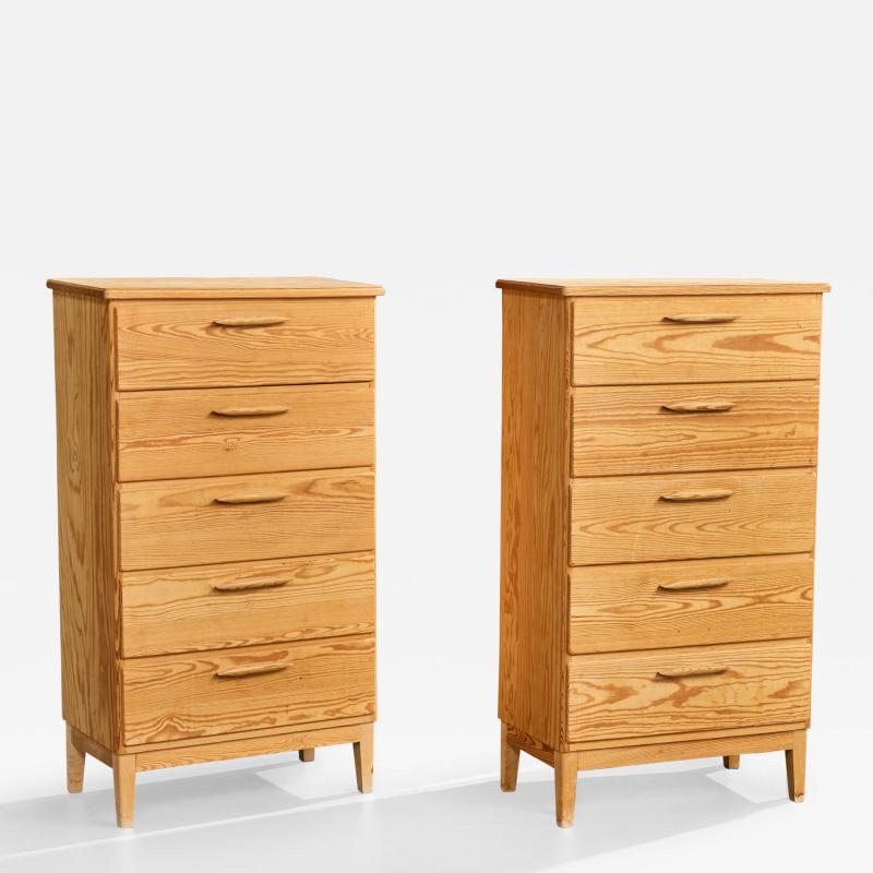 Swedish Designer Chests of Drawers in Pine Sweden 1970s