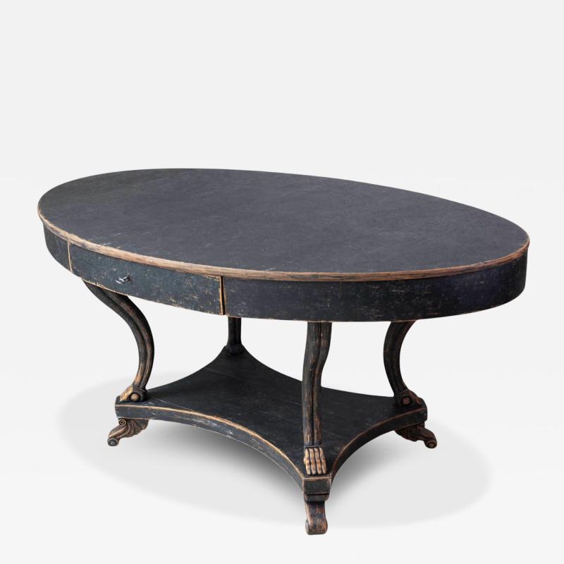 Swedish Early 19th Century Oval Center Table