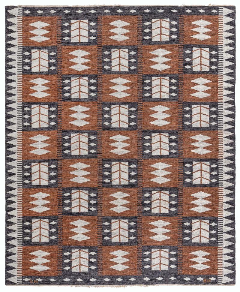 Swedish Flat Woven Rug by Berit Koenig