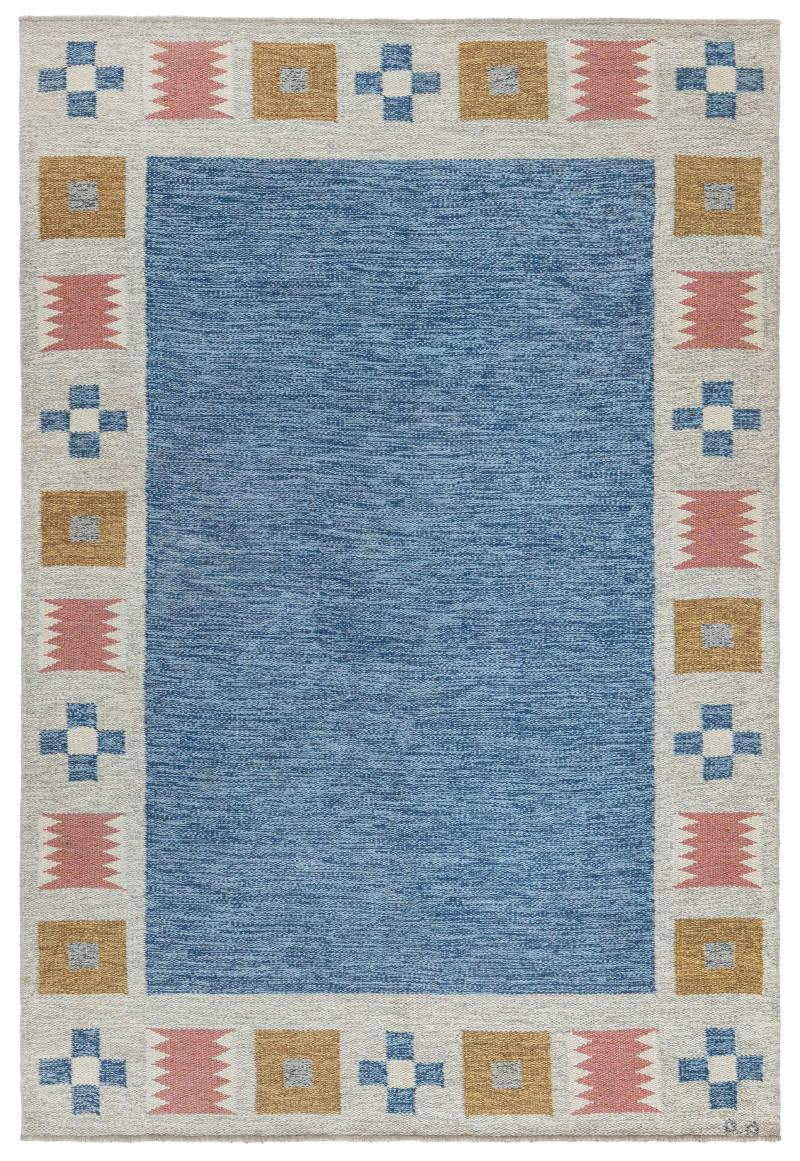 Swedish Flat Woven Rug by Birgitta Soderkvist BS 