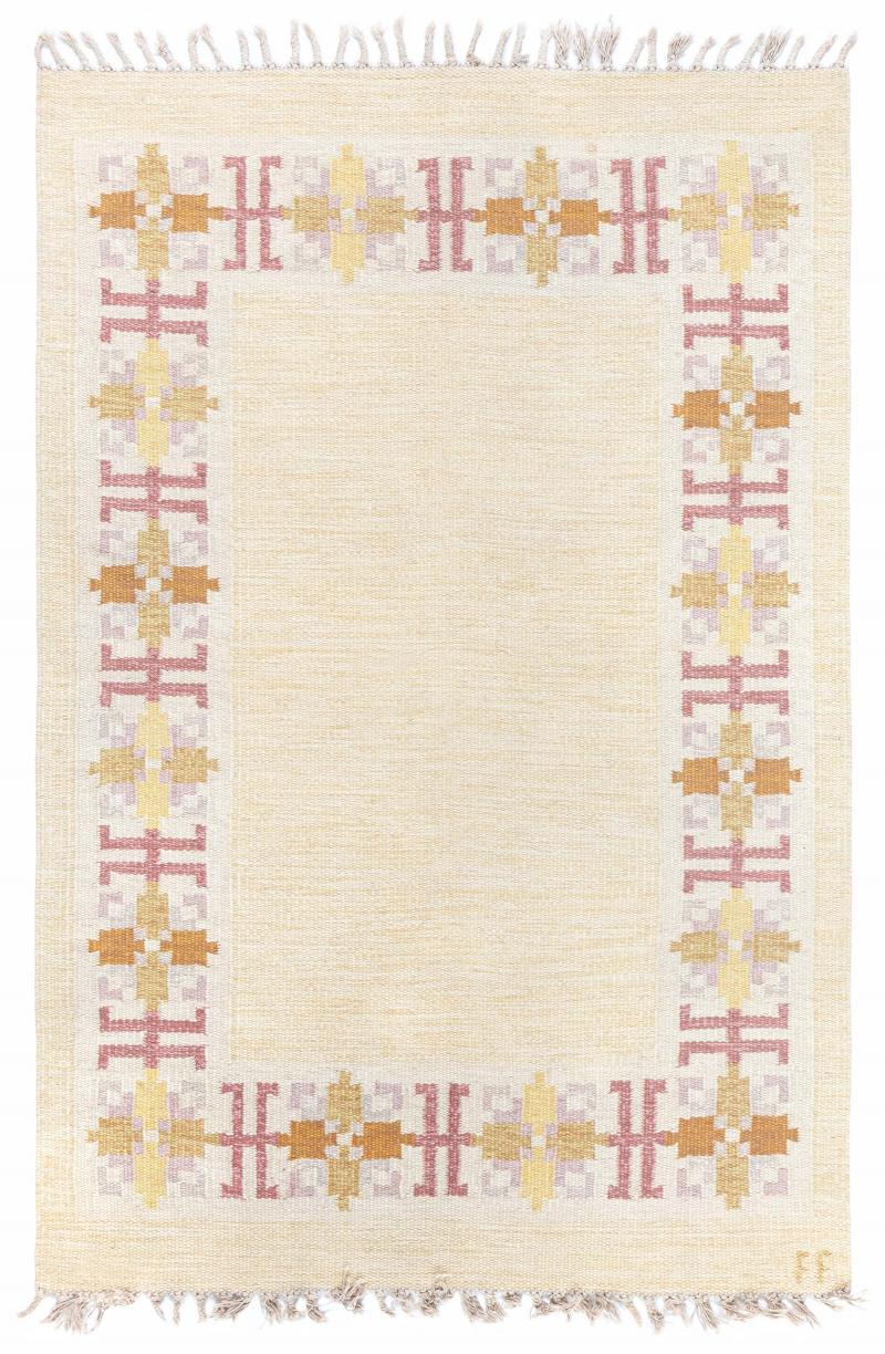Swedish Flat Woven Rug by Fredrik Fiedler