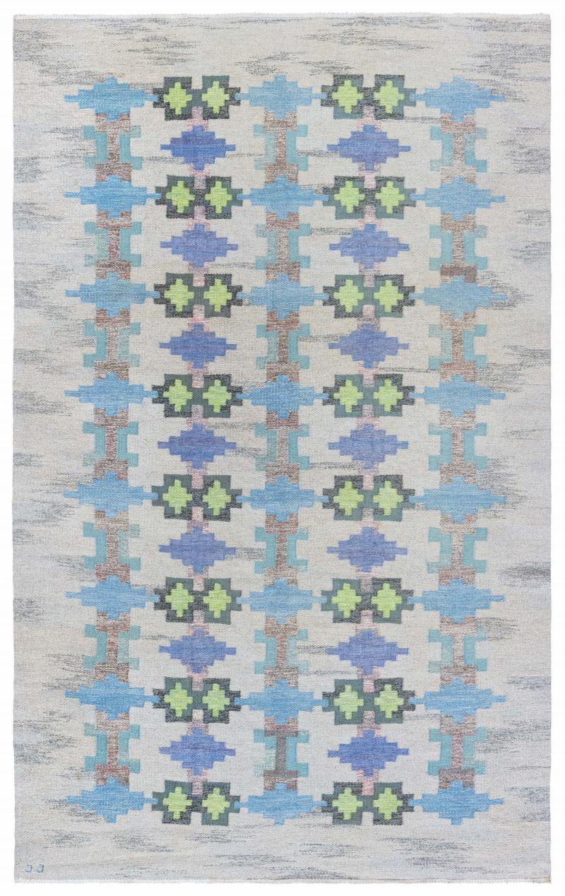 Swedish Flat Woven Rug by Judith Johansson