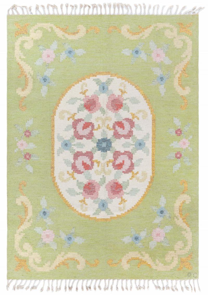 Swedish Flat Woven Rug by Rakel Carllander