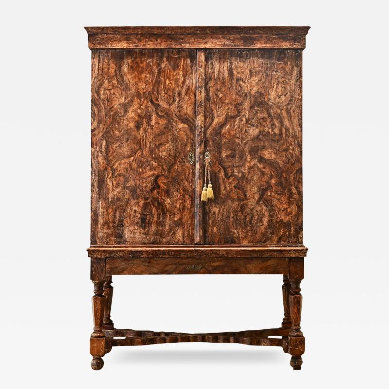 Swedish Gustavian 17th Century Faux Bois Cabinet