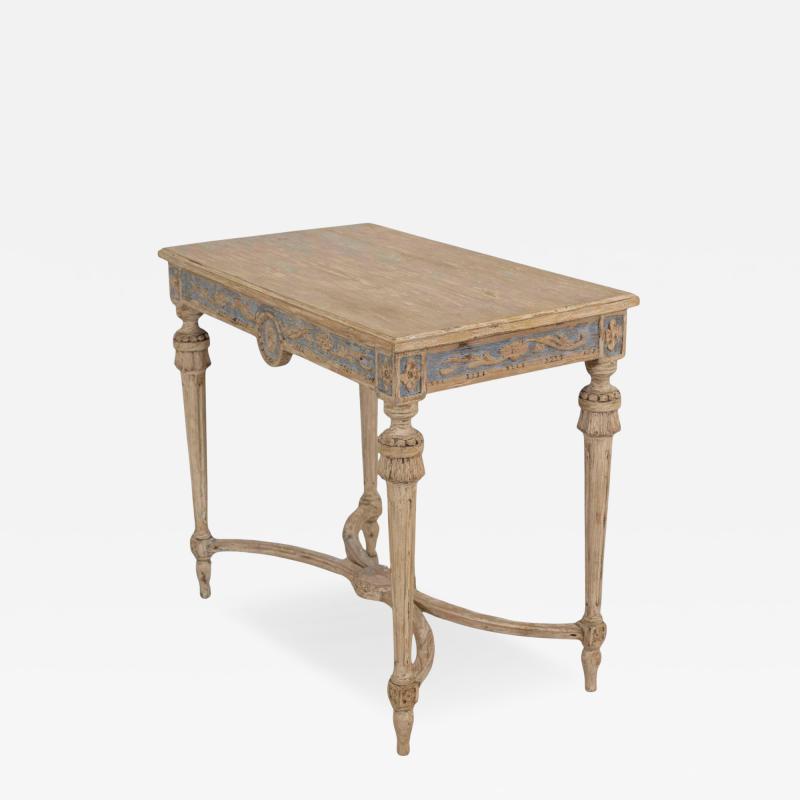 Swedish Gustavian Console Table with Carved Medallion circa 1860