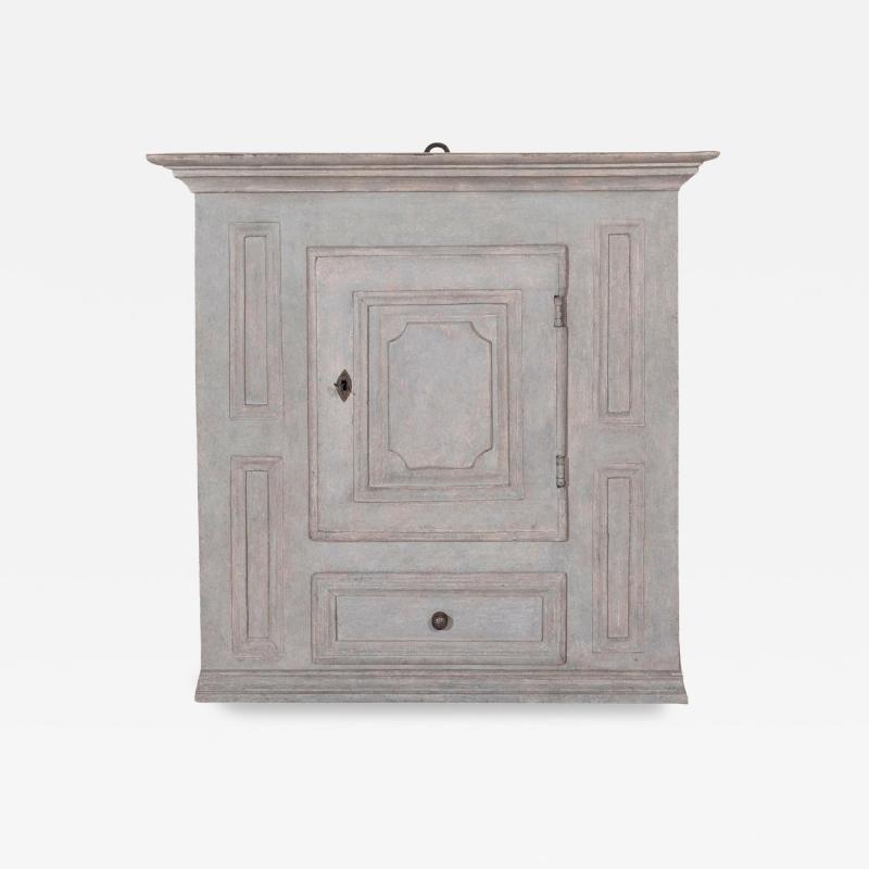Swedish Gustavian Grey Hanging Kitchen Cabinet Circa 1800