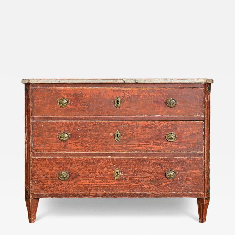 Swedish Gustavian Period 18th Century Painted Commode